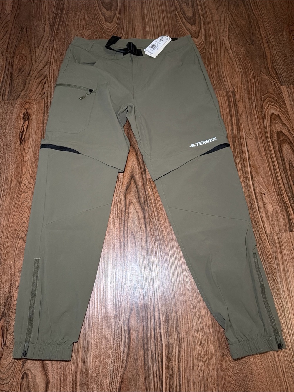 adidas mens Terrex Utiltas Zip-Off Hiking Pants Size M/S 'Olive Strata' IQ3505